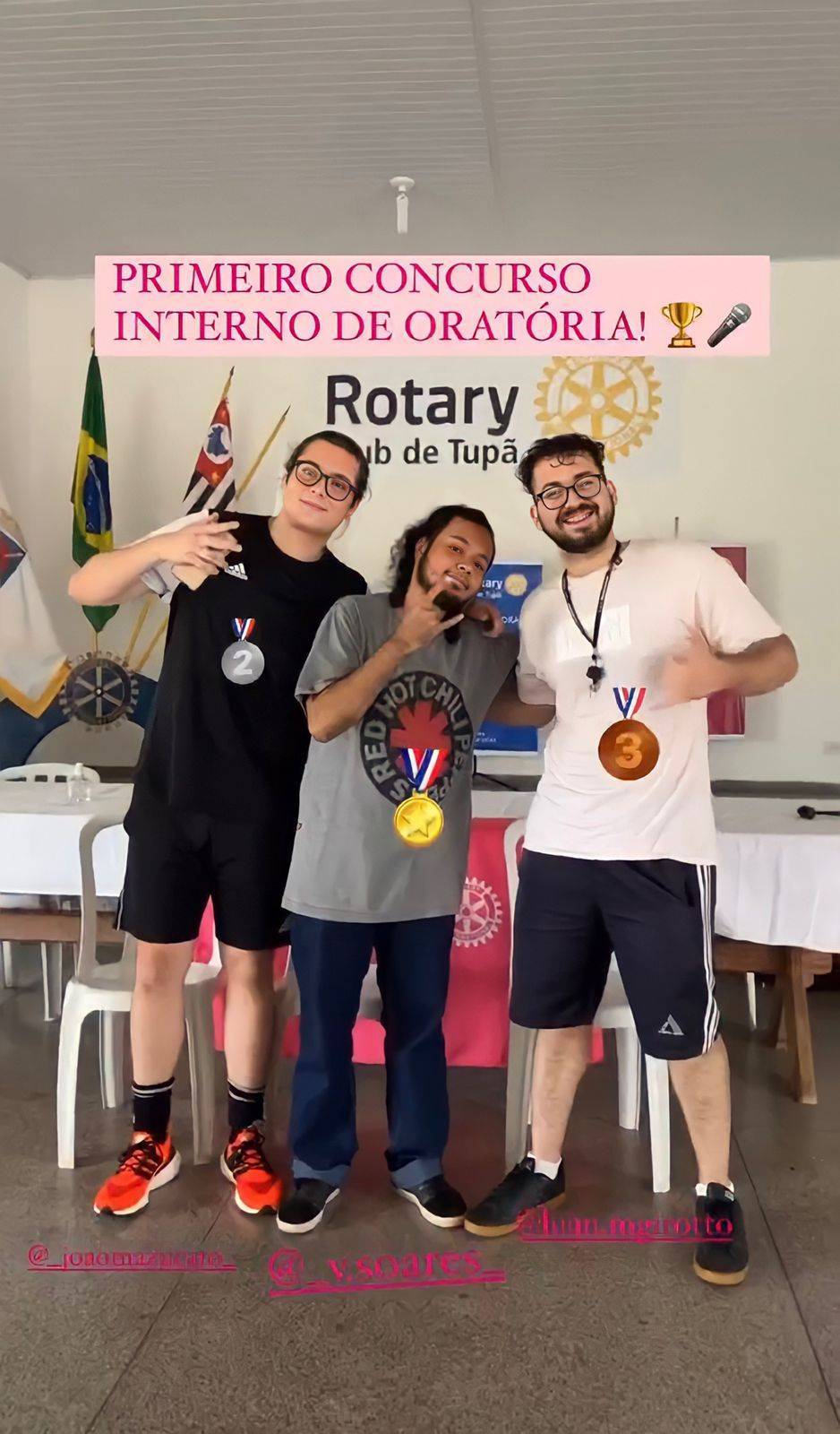 Colocação do Concurso Interno de Orátoria