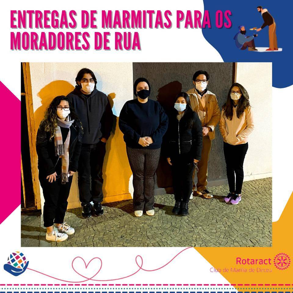 Distribuição de marmitas - Projeto Anjos da Rua 