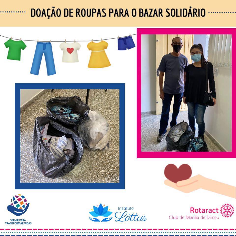 Doação de roupas - Bazar solidário 