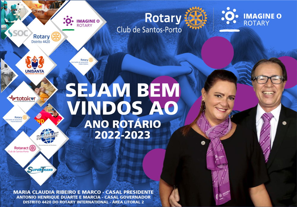Festiva de Transmissão e Posse do Conselho Diretor irá para celebrar os 30 anos do Rotary Club de Santos-Porto