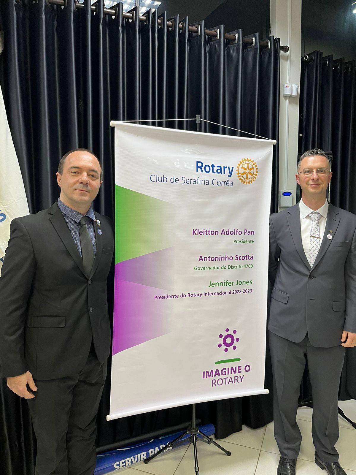 Past Presidente Cassio Garbin e Presidente eleito Kleitton Adolfo Pan