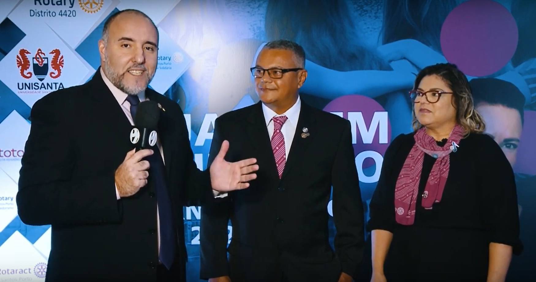 Rogério Hidalgo e Solange formam o Casal Presidente 2022-2023 do Rotary Club Satélite de Santos-Porto Cidade Solidária