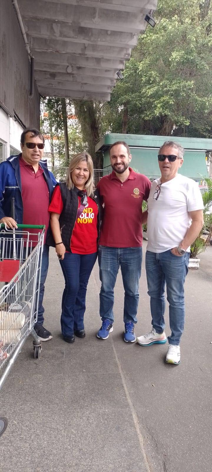 Presidente Meire com os companheiros Andre e João e o amigo Silva