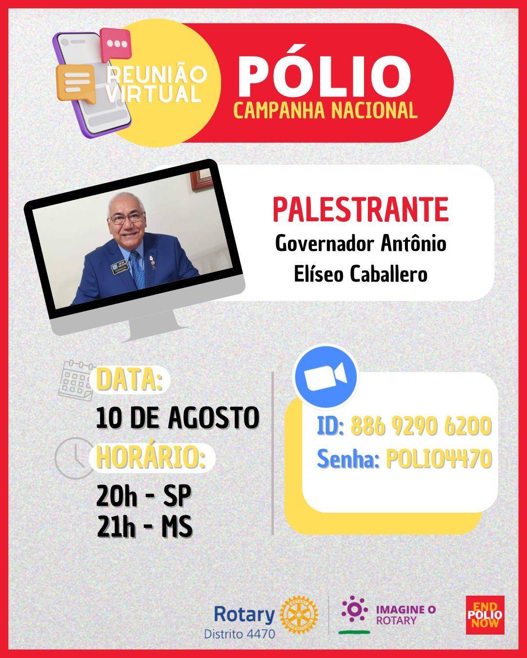 PÓLIO - CAMPANHA NACIONAL -  GD Antonio Eliseo Caballero