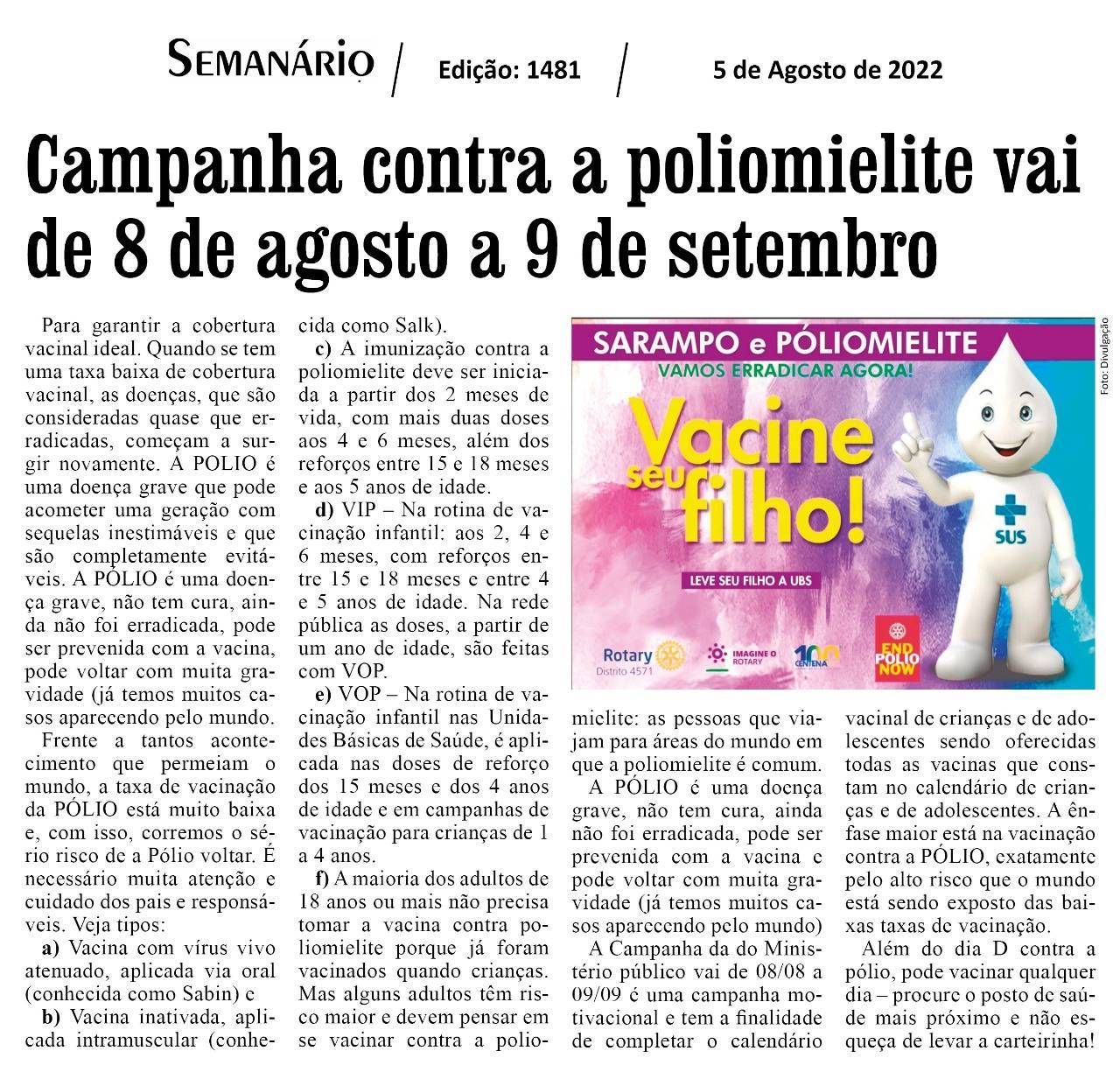 Campanha contra a poliomielite