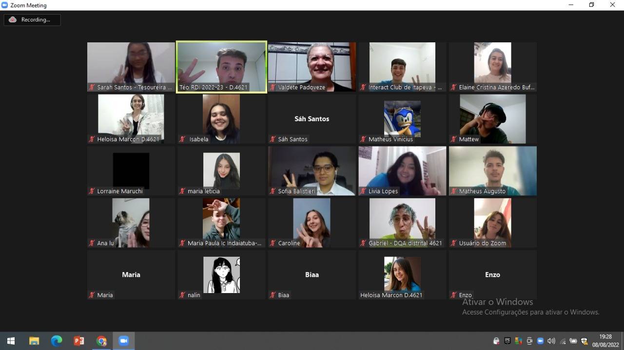 Reaplicação de Treinamentos para Interact Club's