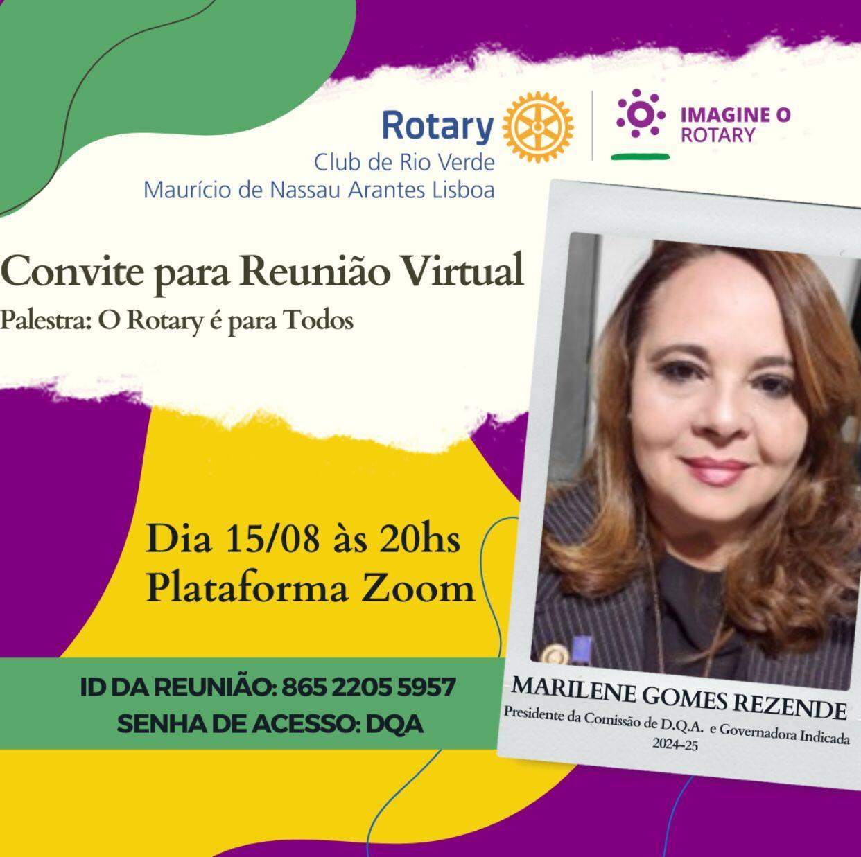 Palestra - O Rotary é para Todos - com Marilene Rezende