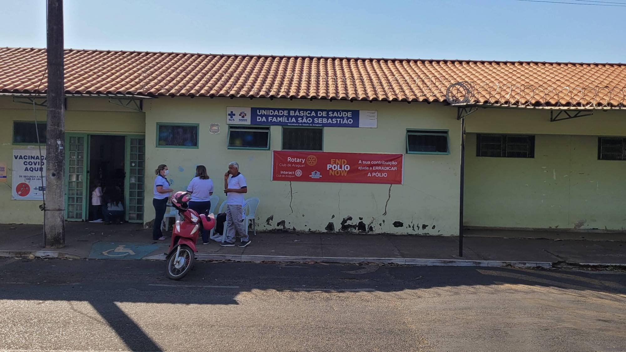 A UBS, onde os Rotarianos e companheiras da Casa da Amizade trabalharam durante todo dia 