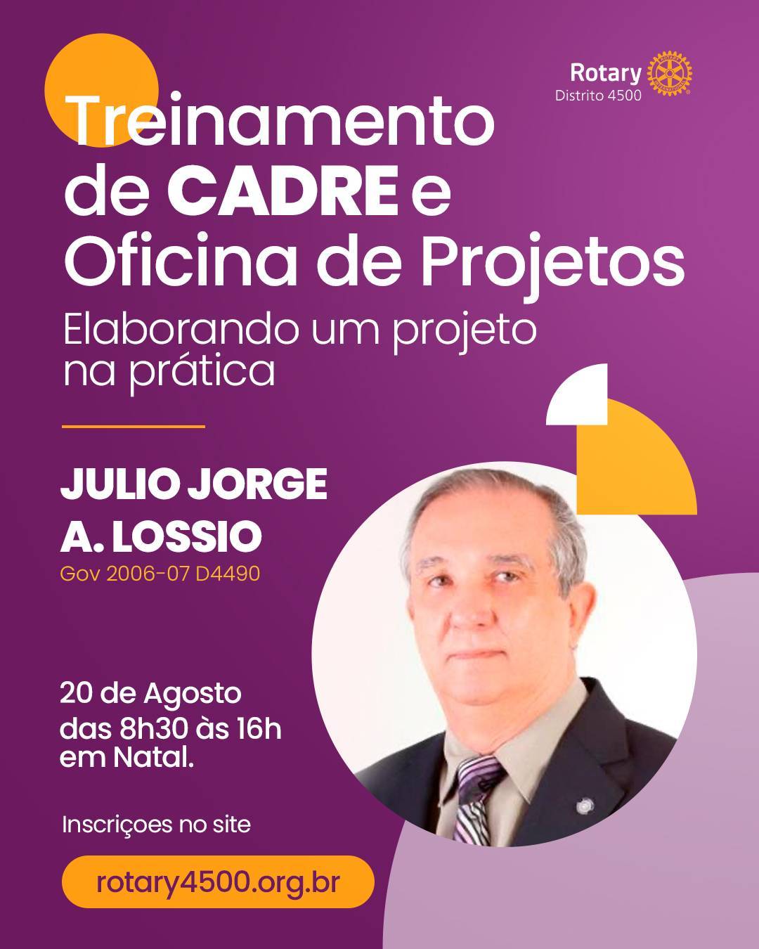 TREINAMENTO CADRE E OFICINA DE PROJETOS COM JÚLIO LÓSSIO