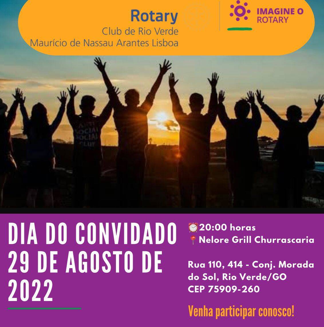DIA DO CONVIDADO - VENHA PARTICIPAR CONOSCO!