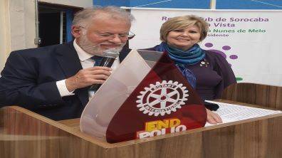 Governador Sérgio Igreja e Coordenadora Distrital Eliane Canto 