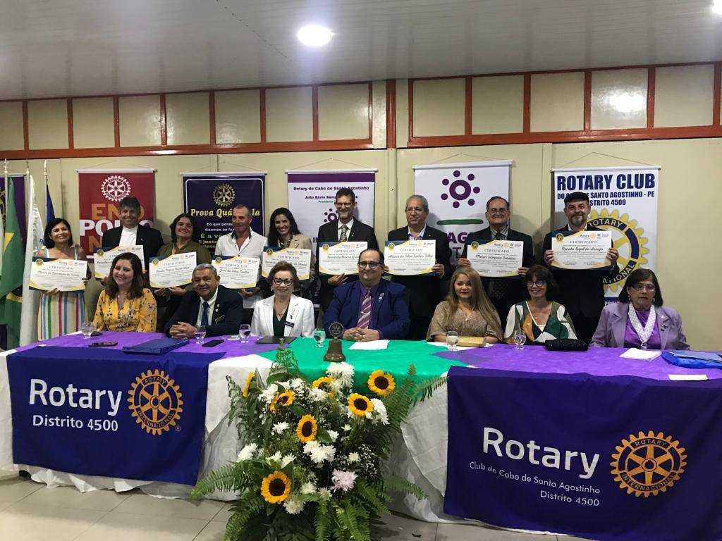 Visita ao RC Cabo de Santo Agostinho - posse de 10 (dez) novos associados