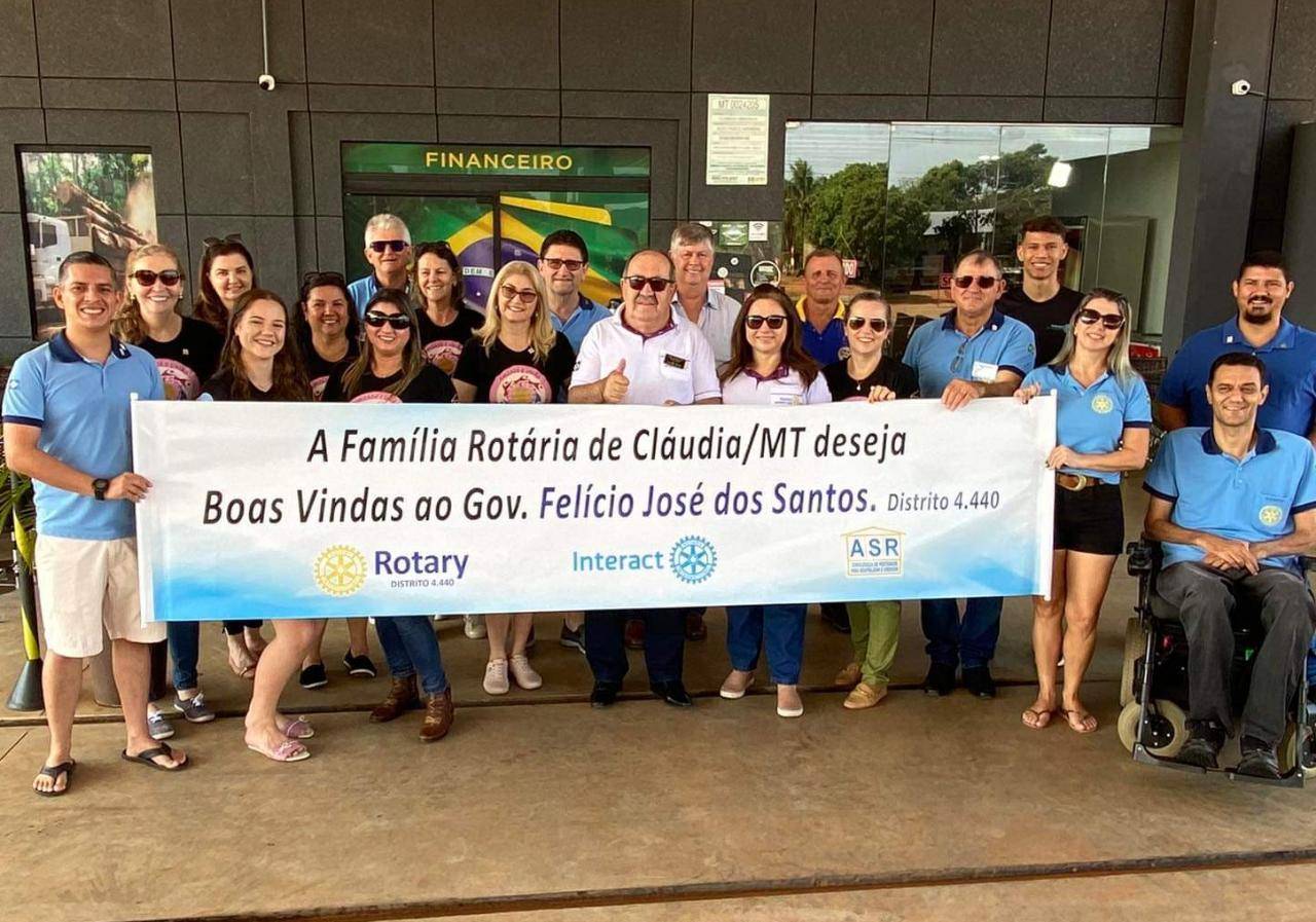 Rotary Club de Cláudia recebe com muita alegria o Governador do Distrito 4440 Felício José