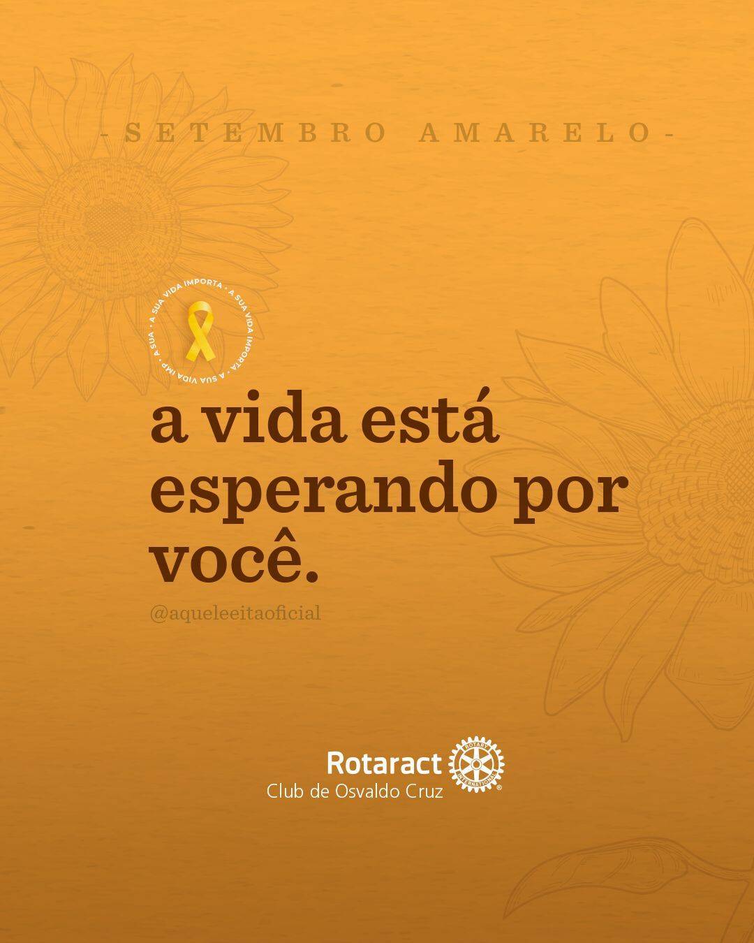 Durante todo o mês de setembro reforçamos em nossas redes sociais que doenças mentais não existem só em setembro.