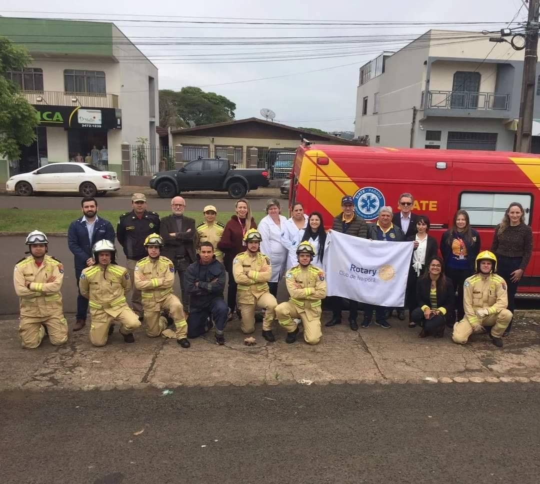 Organizadores  da simulação de resgate 