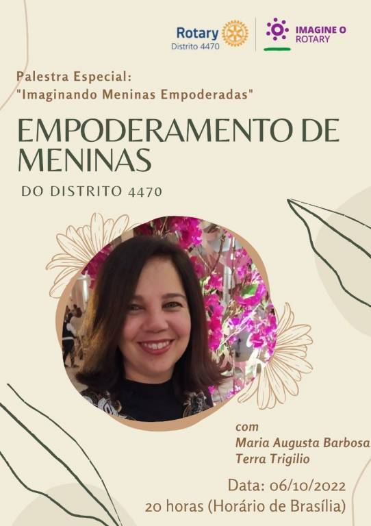 Gravação da Palestra - EMPODERAMENTO DE MENINAS - 06-10-2022