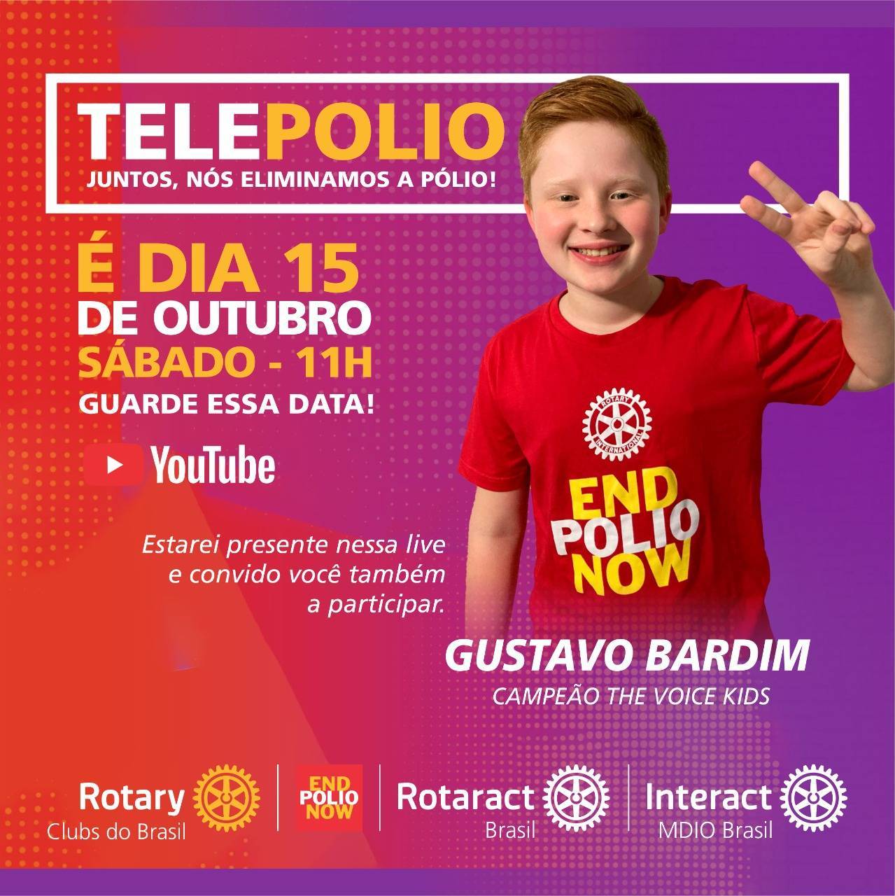 Participação de Gustavo Bardim - Ganhador do 'The Voice Kids 2021'