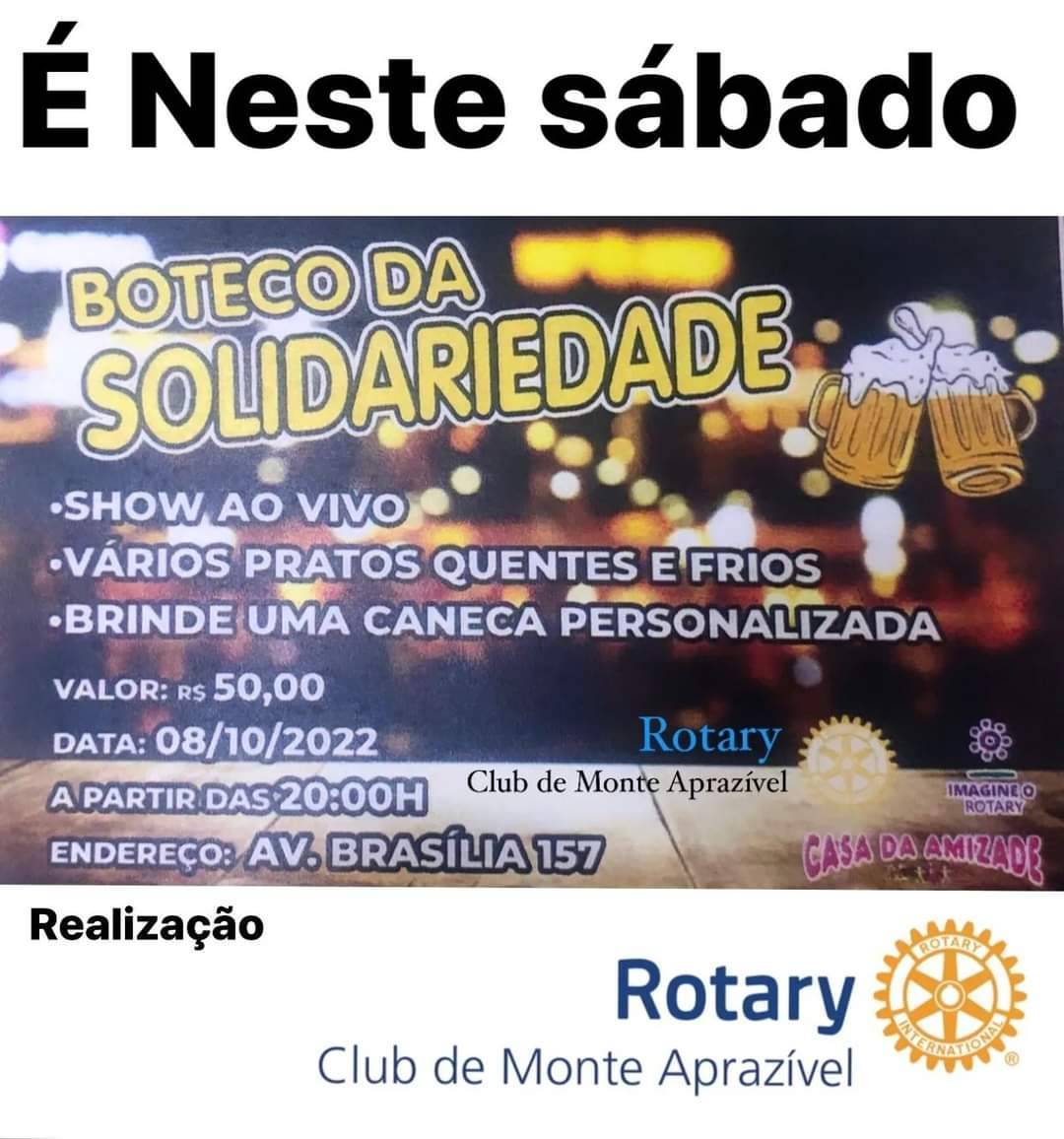 Boteco da Solidariedade - Rotary Club de Minte Aprazível