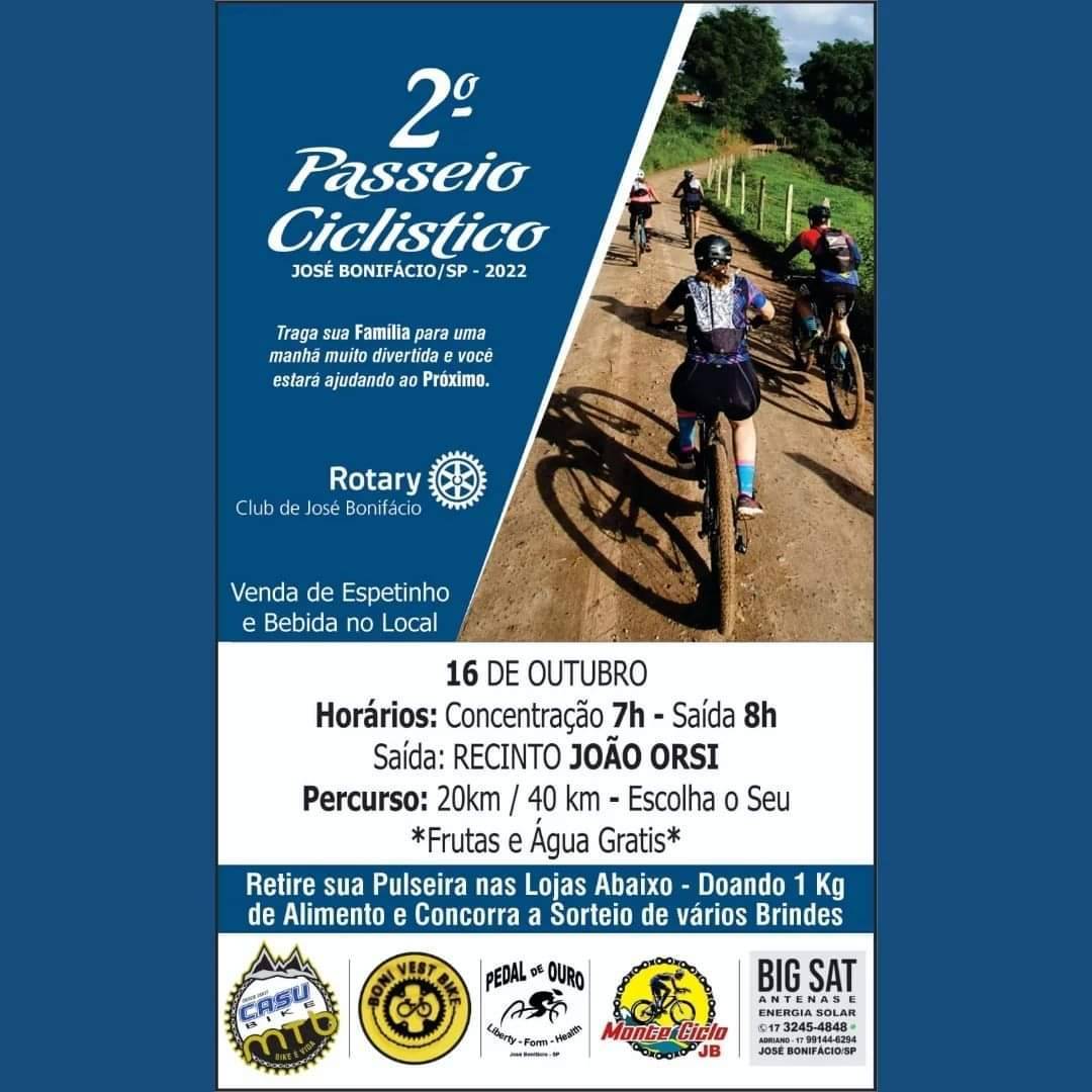 2º Passeio Ciclístico de do Rotary Club de José Bonifácio