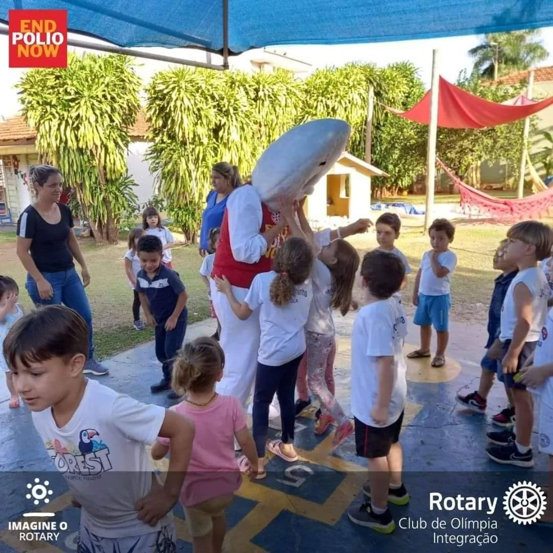  Participação do Rotary Club de Olímpia Integração na Campanha de Vacinação Contra a Poliomielite.