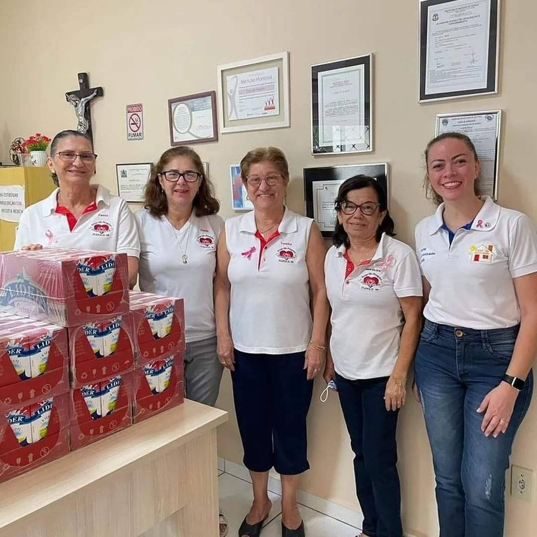 A Casa da Amizade de Itápolis participou da Campanha de Leite Integral em prol ao Grupo São Pelegrino e colaborou com 60 litros!