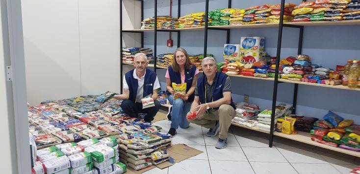 Produtos arrecadados destinados à instituições.