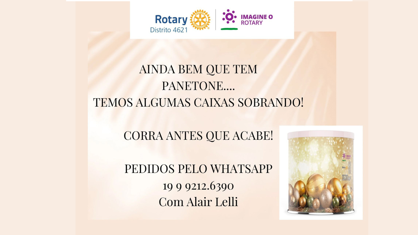 Últimas encomendas de panetones 