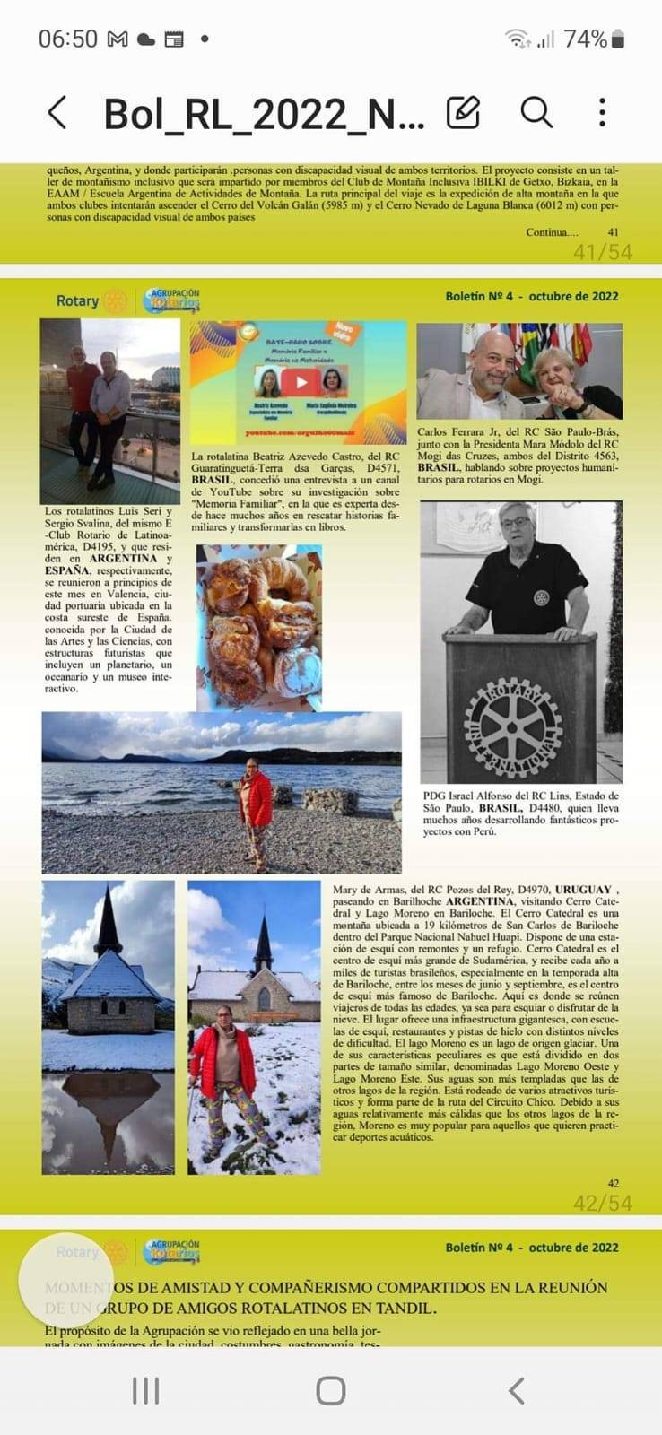 Boletim dos rotarianos da América Latina, Espanha, Portugal e outros países onde existem companheiros que falam português ou espanhol