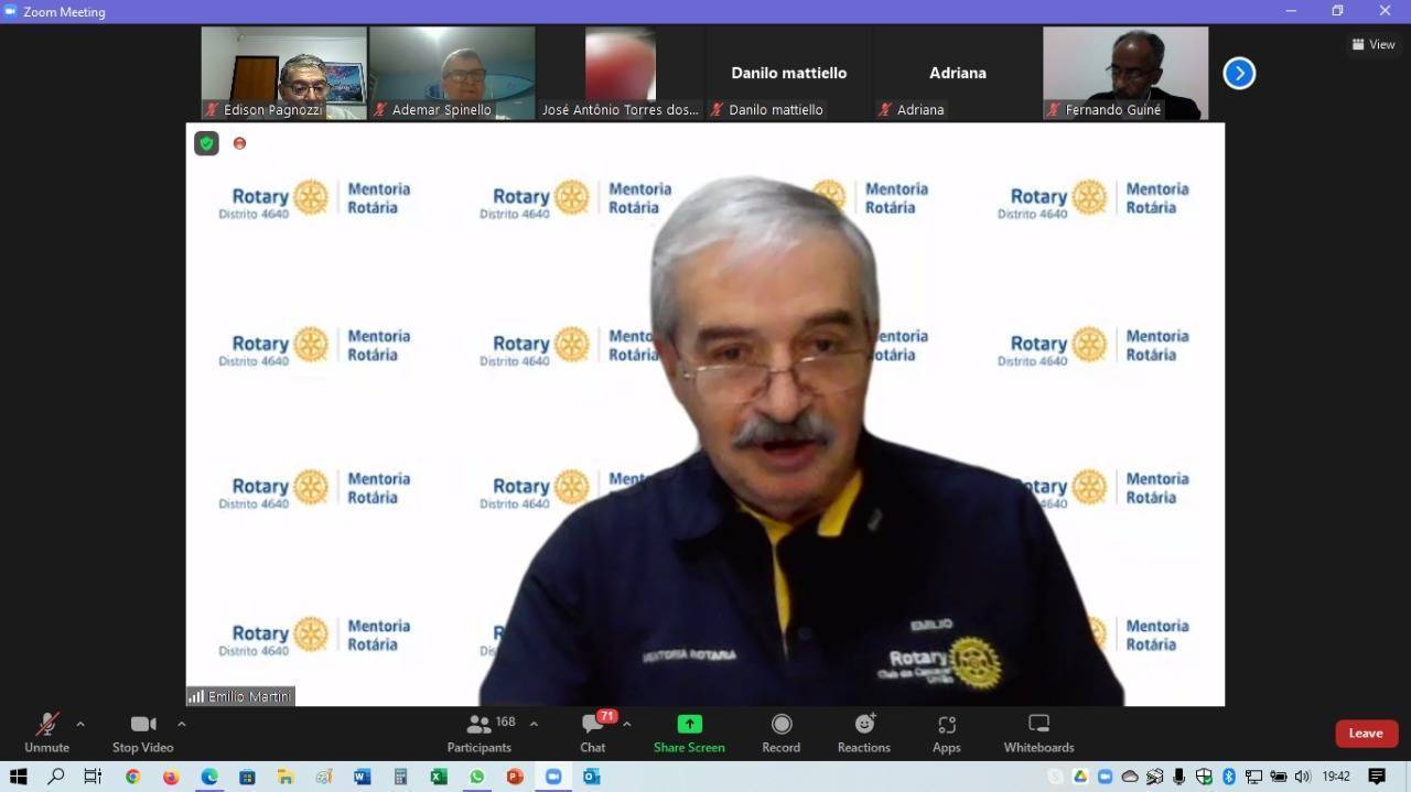 Instrutor da Mentoria Rotária GD 2001/02 Emilio Fernando Martini 