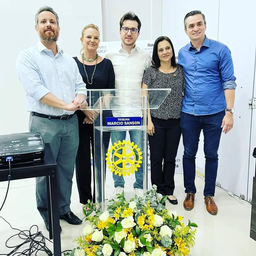 Durante a reunião do Rotary Club de São José do Rio Preto Palácio das Águas realizou-se a homenagem ao nosso querido Márcio Sanson