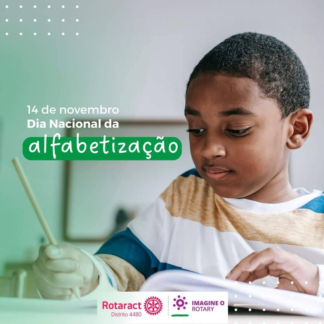 "Alfabetizar é acender uma luz que jamais será apagada. É iluminar um futuro próximo e também distante. É deixar uma marca útil que se eternizará. Alfabetizar é mais uma forma de amar" (Augusta Schimidt)  Hoje, a alfabetização constitui a mais importante ferramenta para que a pessoa possa exercer a sua cidadania!  Viva a alfabetização ❤️⚙✍️ #dianacionaldaalfabetização #distrito4480 #imagineoRotary #terrordointerior