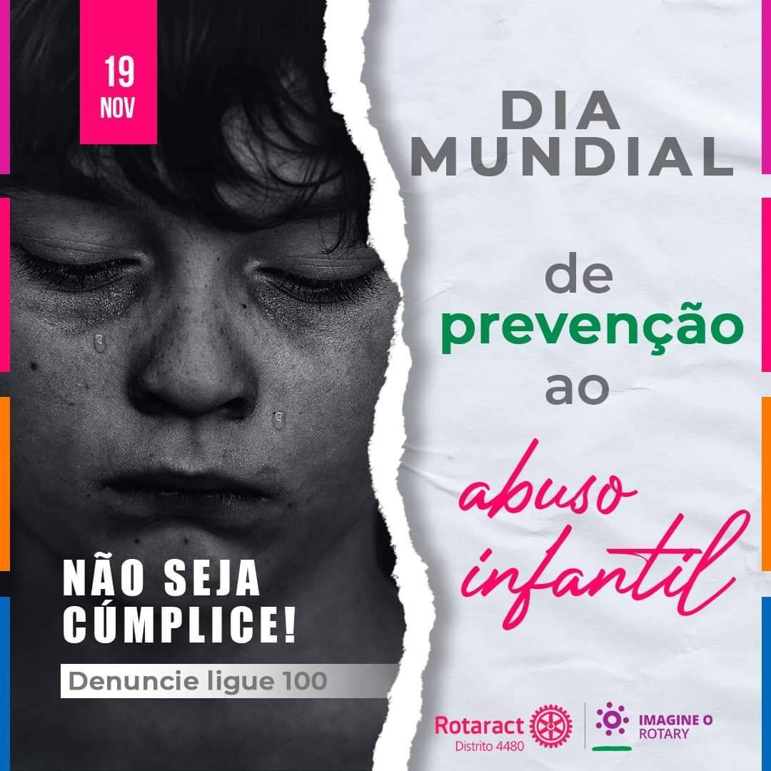 Hoje é o dia mundial de prevenção ao abuso infantil!