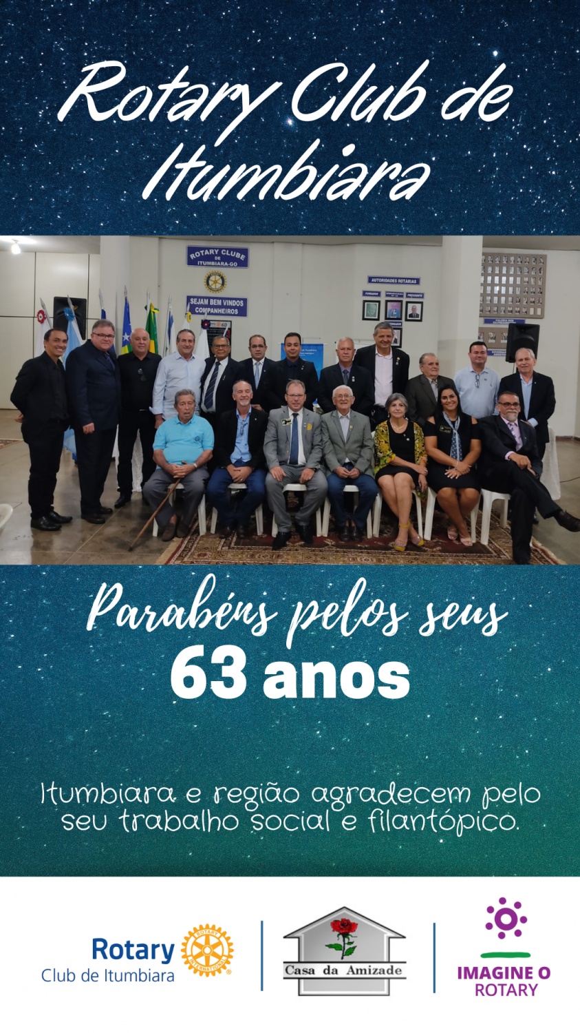 Rotary Club de Itumbiara completa 63 anos