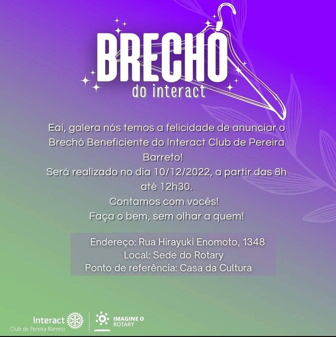 Brechó Beneficente do Interact Club de Pereira Barreto