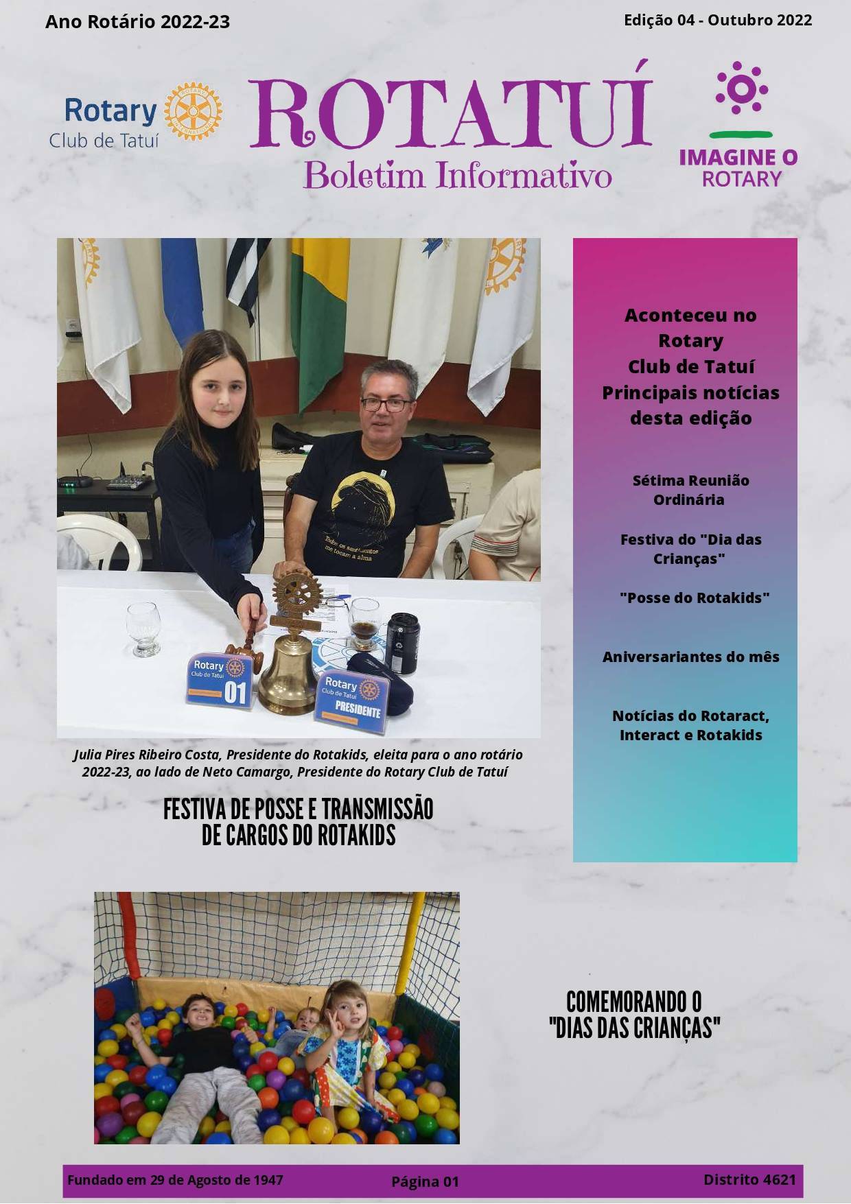Boletim Informativo Rotatuí 04 - Outubro - 2022 - Ano rotário 2022-23