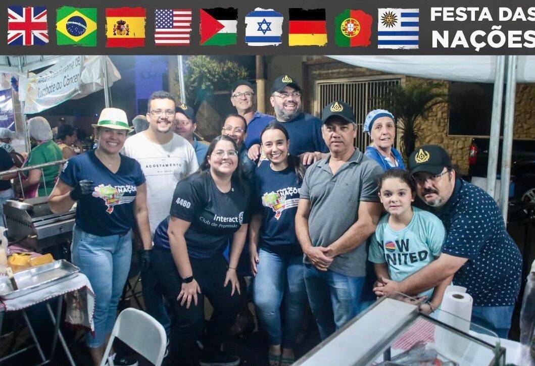 Rotary Club de Promissão juntamente com a Loja Maçônica Fraternidade e Justiça participaram da Festas das Nações