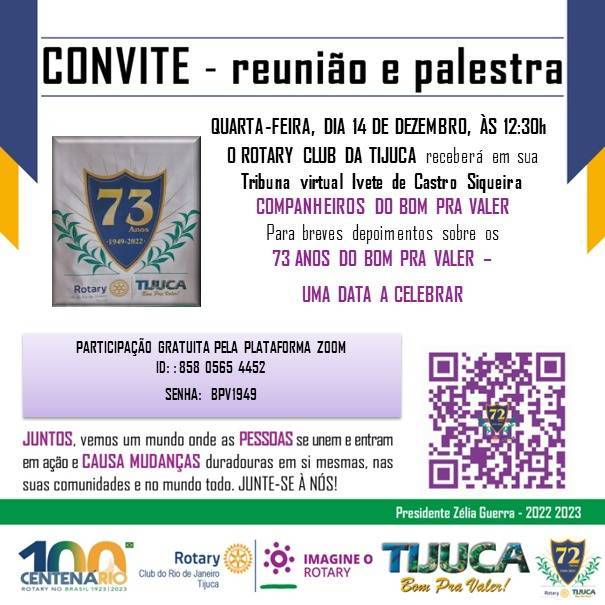 73 Anos do Bom Pra Valer – Uma data a Celebrar