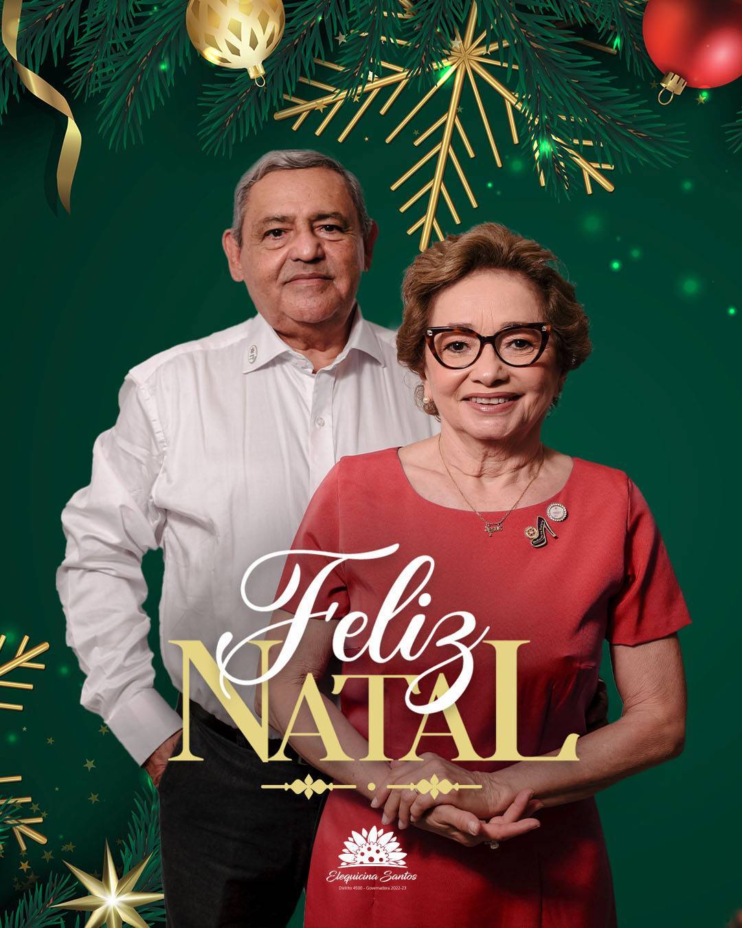 VOTOS DE FELIZ NATAL DO CASAL GOVERNADOR