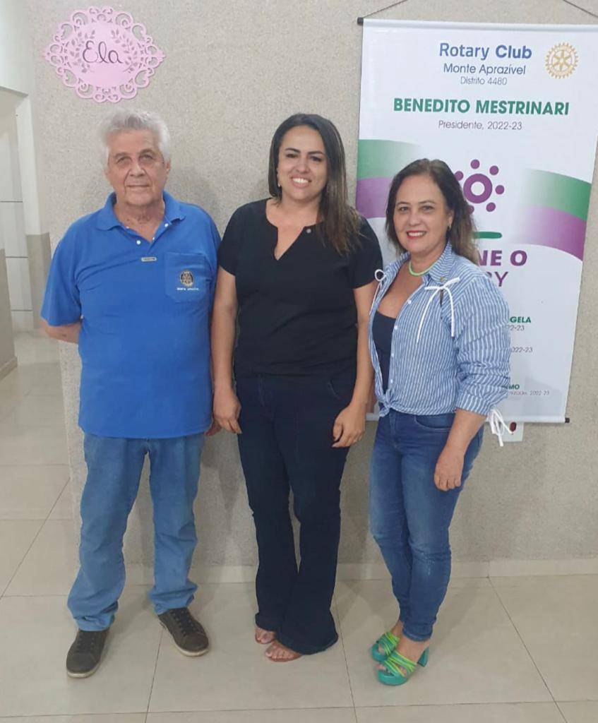 Rotary Club de Monte Aprazível volta às atividades neste dia 09 de Janeiro, com posse de Priscila Roque Mafetone