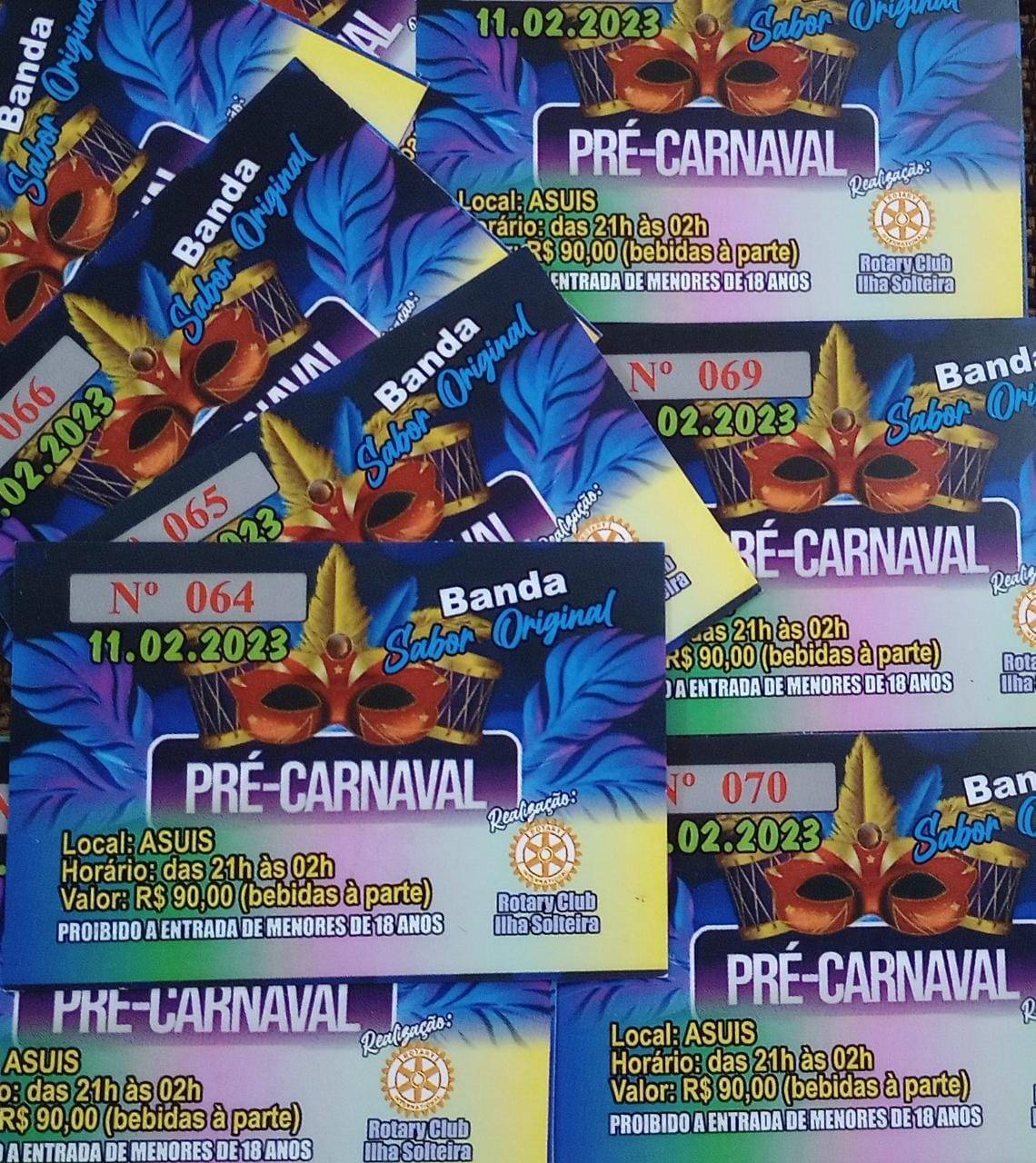 O Rotary club de Ilha Solteira realizará o seu tradicional pré carnaval 2023.