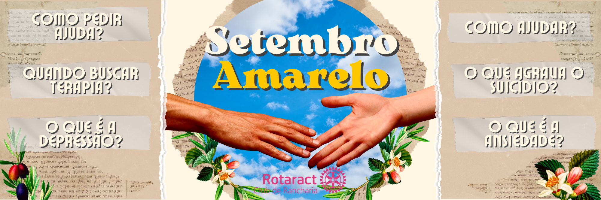 Essa imagem é divida em três postagens sobre o tema Saúde Mental