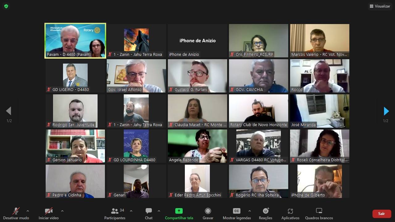 Ocorreu no dia 26 de janeiro, de forma virtual (zoom) a reunião com Equipe Distrital da gestão 2023-24