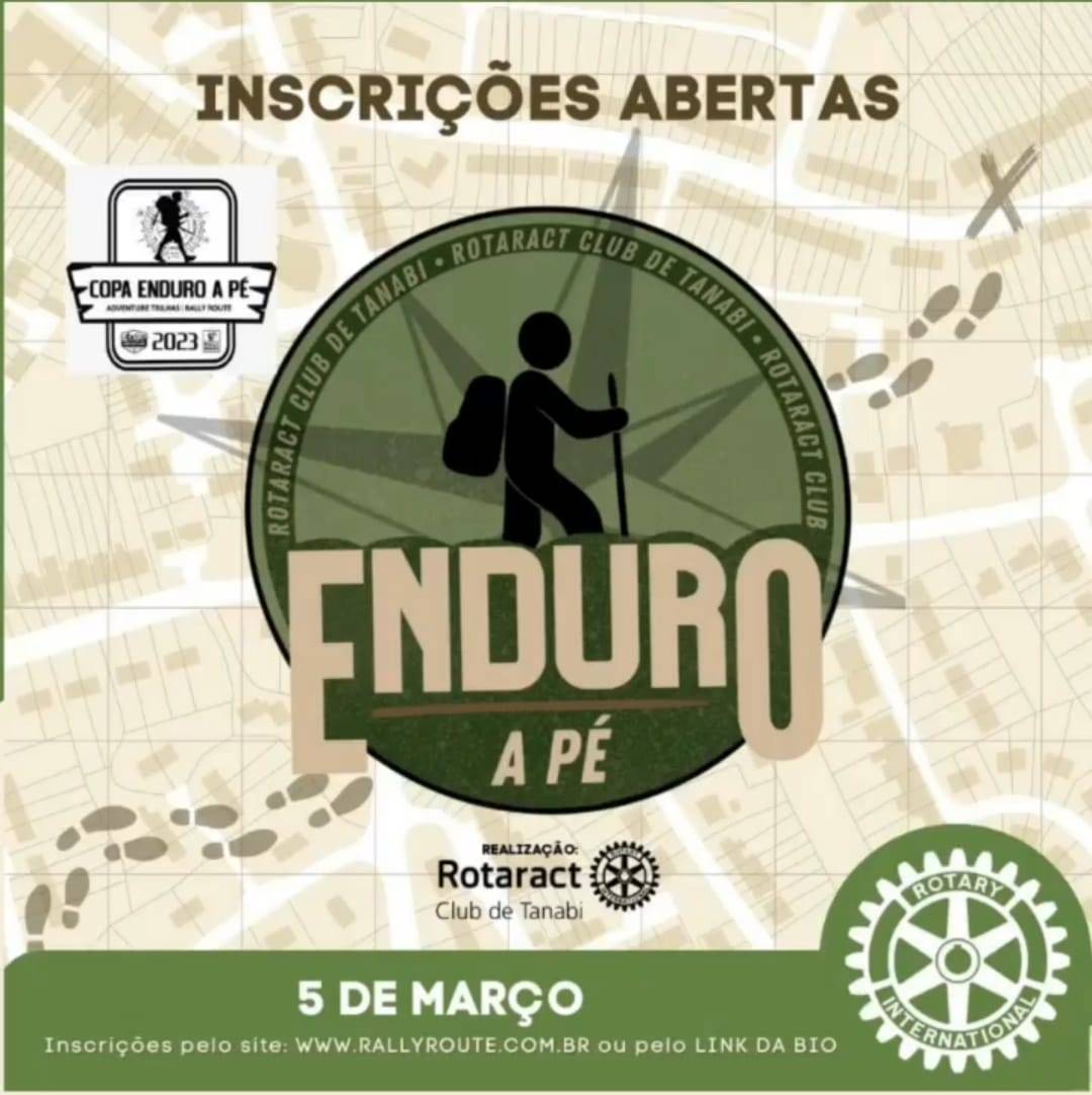 Inscrições abertas para o Enduro a Pé- Rotaract de Tanabi (1⁰ edição) 😍
