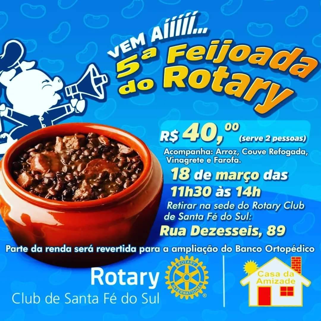 Tradicional feijoada do Rotary Club de Santa Fé do Sul