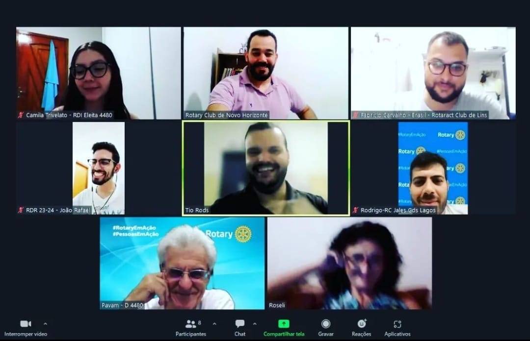 Nesta noite, 8 de fevereiro, foi realizada a reunião da equipe de serviços a Juventude, composta por Rotartact, Interact, RYLA, YEP, Alumni e NGSE da gestão 23/24, junto com o companheiro Governador 23/24 Pavam