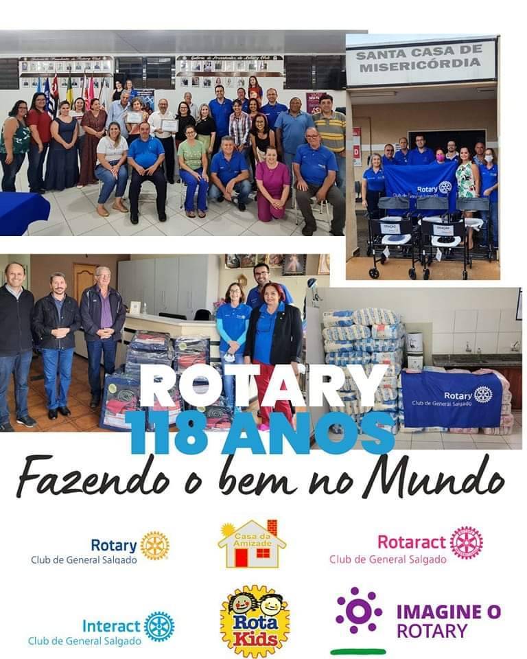 ROTARY: 118 ANOS MELHORANDO O PLANETA Em 23/02/2023, Rotary International completa 118 anos de existência no mundo