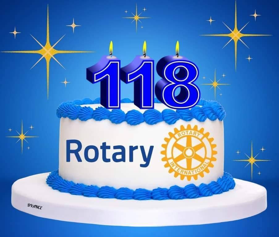 O Rotary Club de Araçatuba Bandeirantes, comemora aniversário de 118 anos da Instituição ROTARY - 23/02/2023