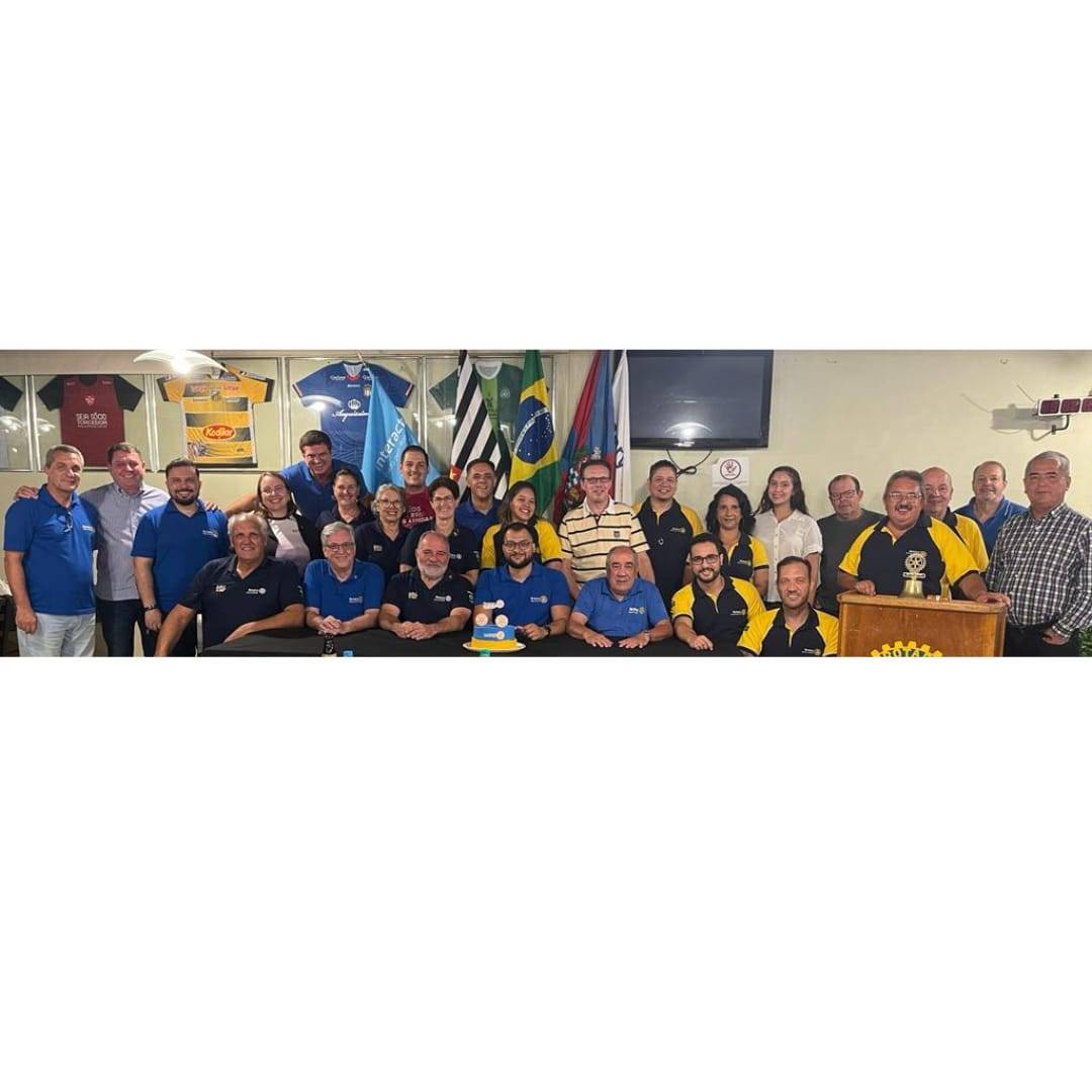 RC de LINS, LINS-NORTE e CAFELÂNDIA e Rotaract de Cafelândia, realizam reunião em comemoração aos 118 anos de fundação do RI e aos 100 anos de Rotary no Brasil