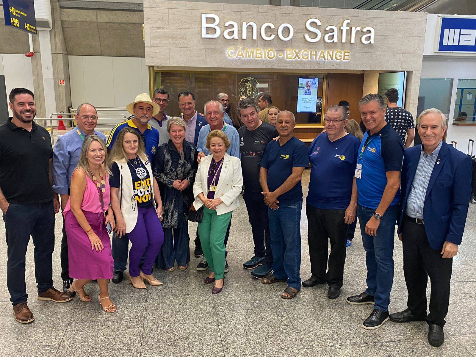 Recepção à Presidente Jennifer Jones no aeroporto do Rio
