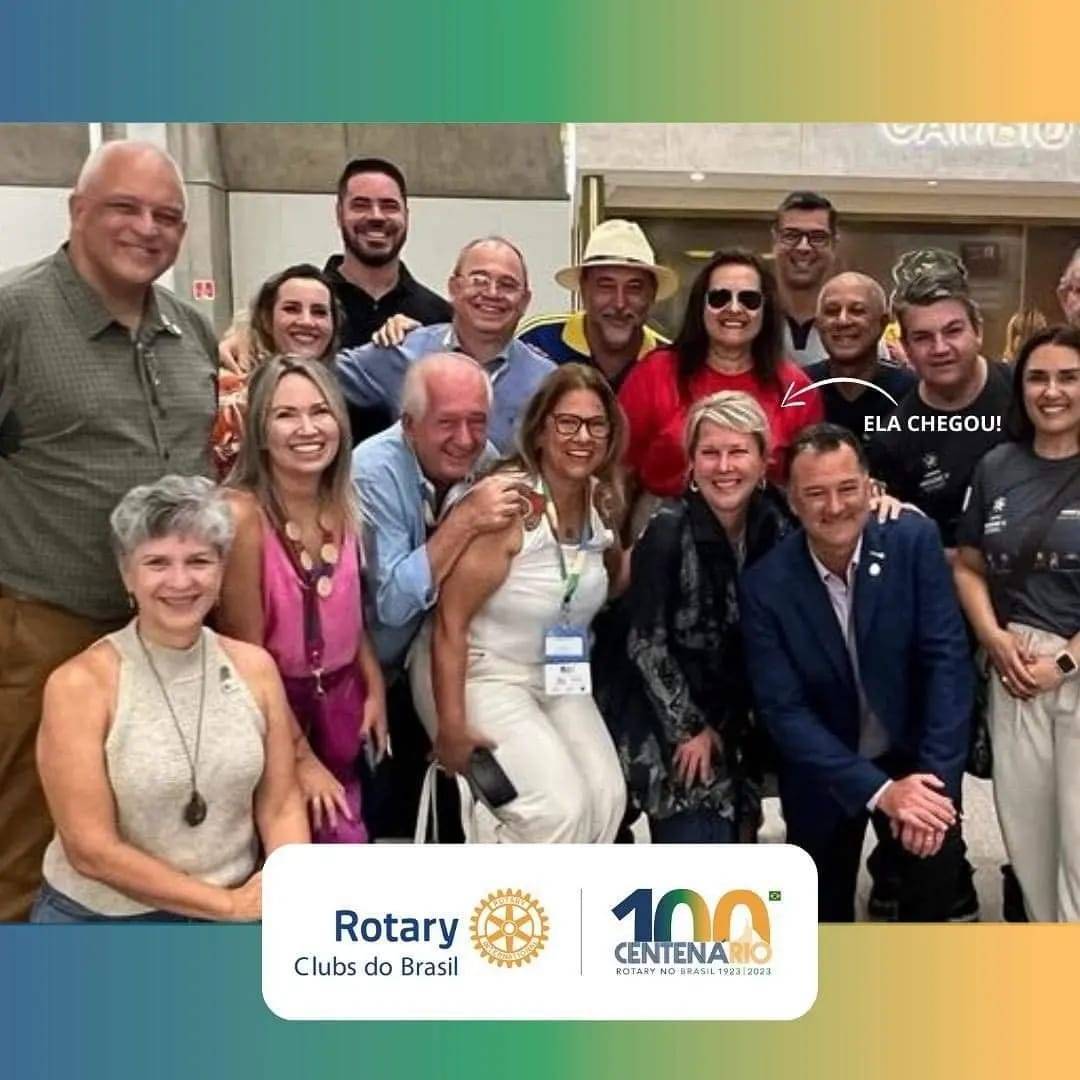  Presidente do Rotary International, Jennifer Jones, desembarcou no aeroporto do Galeão, Rio de Janeiro